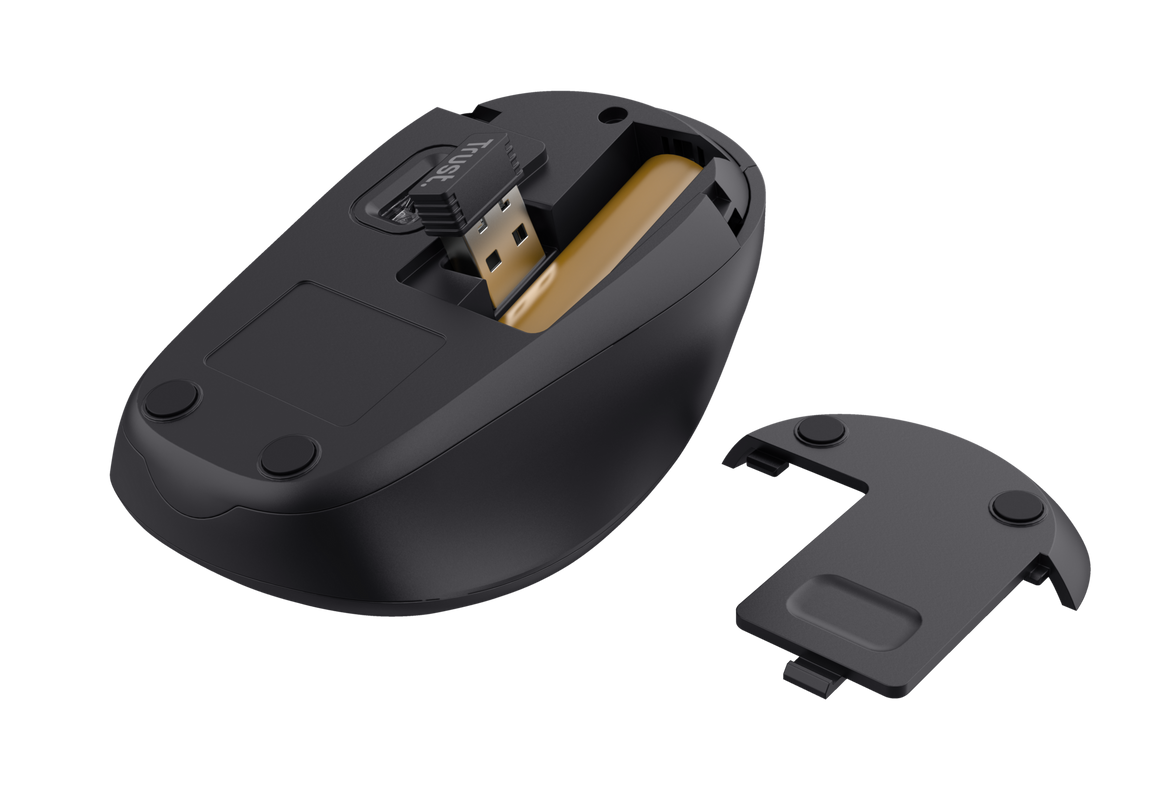 Yvi Wireless Mouse - black-Bottom