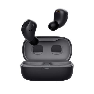 Nika Compact Bluetooth Wireless Earphones - black-Front