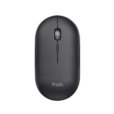 Puck Rechargeable Bluetooth Wireless Mouse - black-Top