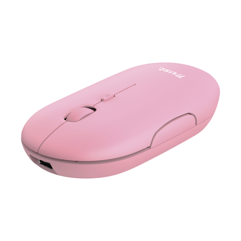 Puck Rechargeable Bluetooth Wireless Mouse - pink-Visual