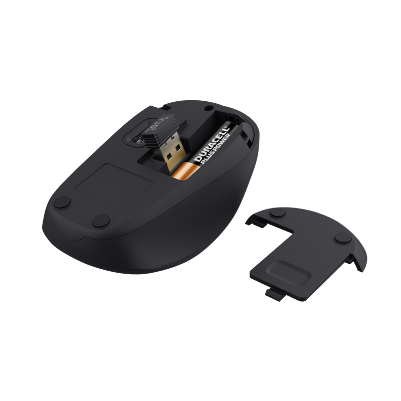 Yvi+ Silent Wireless Mouse Eco - black-Bottom