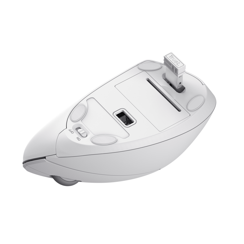 Verto Ergonomic Wireless Mouse - White-Visual