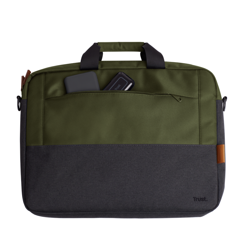 Lisboa 16" laptop carry bag - Green-Front