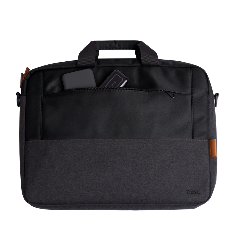 Lisboa 16" laptop carry bag - Black-Front