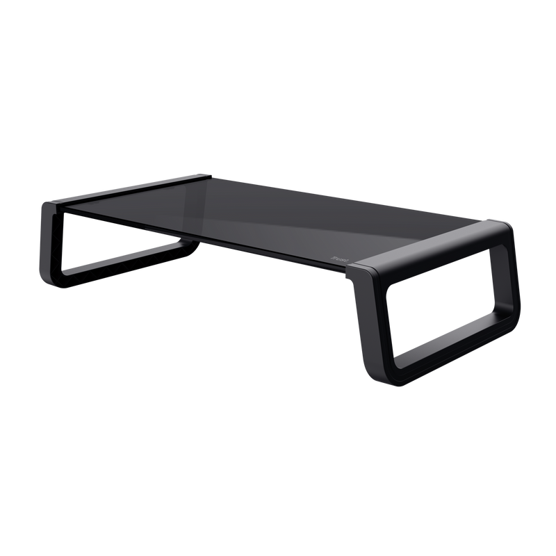 Monta Tempered glass monitor stand - Black-Visual