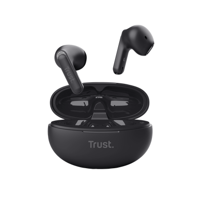 Yavi Bluetooth ENC Earphones - Black-Front