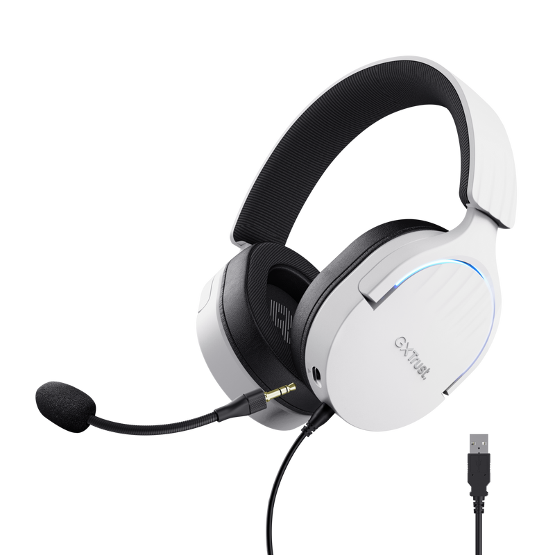 GXT 490W Fayzo 7.1 USB Gaming Headset - White-Visual