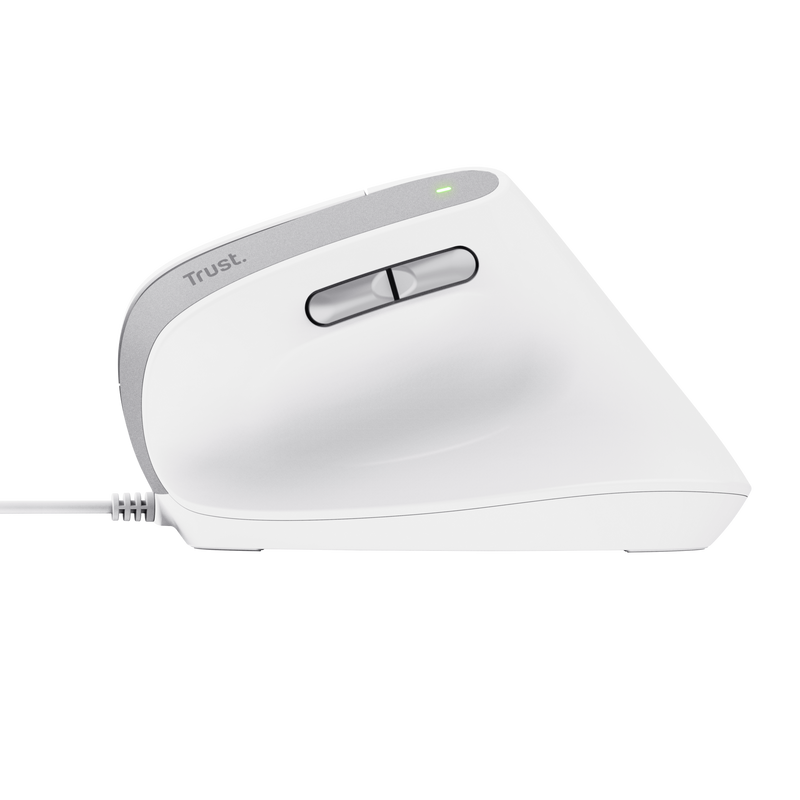 Bayo II Ergonomic Mouse - White-Side