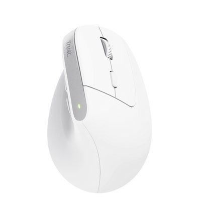 Bayo+ Multidevice Ergonomic Wireless Mouse - White-Top