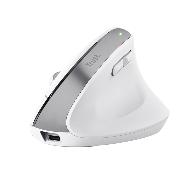 Bayo+ Multidevice Ergonomic Wireless Mouse - White-Visual